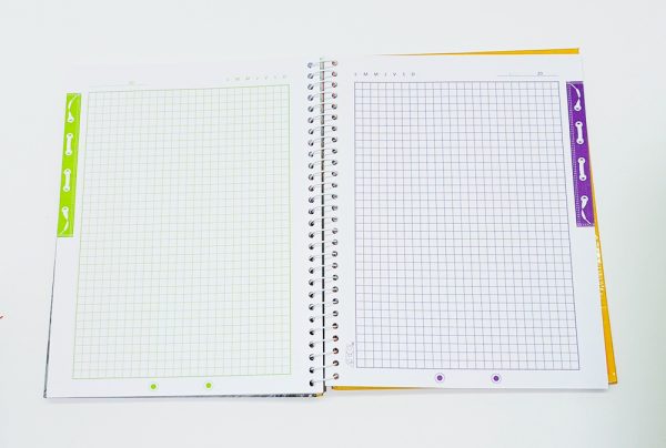 Cuaderno con espiral 1/2 oficio ABC 100 hojas de color - Imagen 3