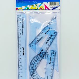 Estuche geométrico de 20 cms. Artesco Cristal