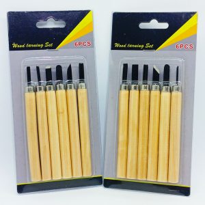 Gubias 6 piezas Mango de madera