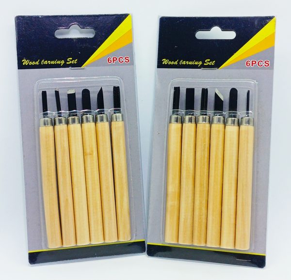 Gubias 6 piezas Mango de madera