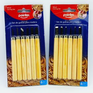 Gubias 6 piezas POINTER Mango de madera