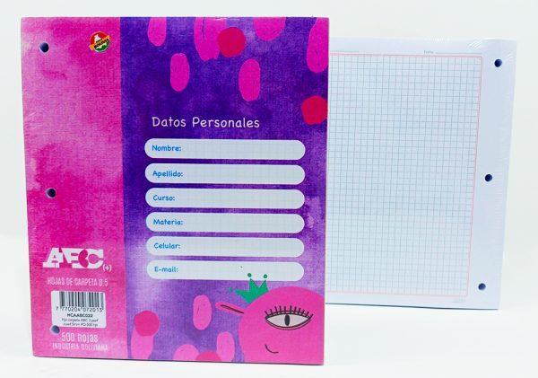 Hojas de carpeta ABC 5 mm cuadricula normal