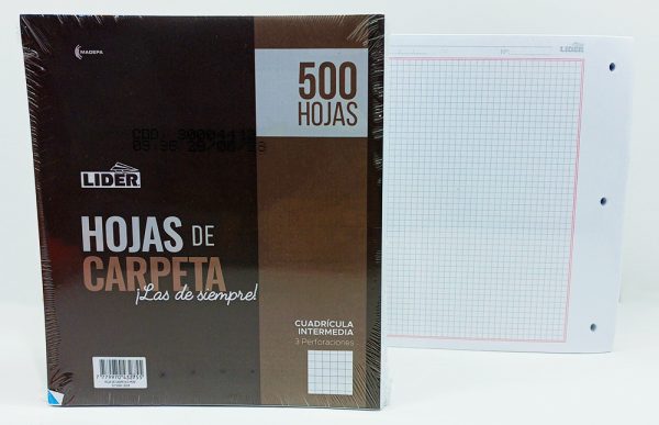 Hojas de carpeta LIDER 4 mm cuadricula Elba