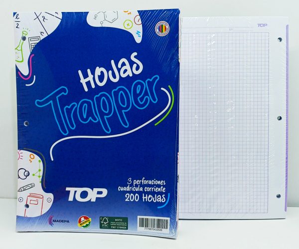 Hojas para trapper Carta 3 perforación TOP Color