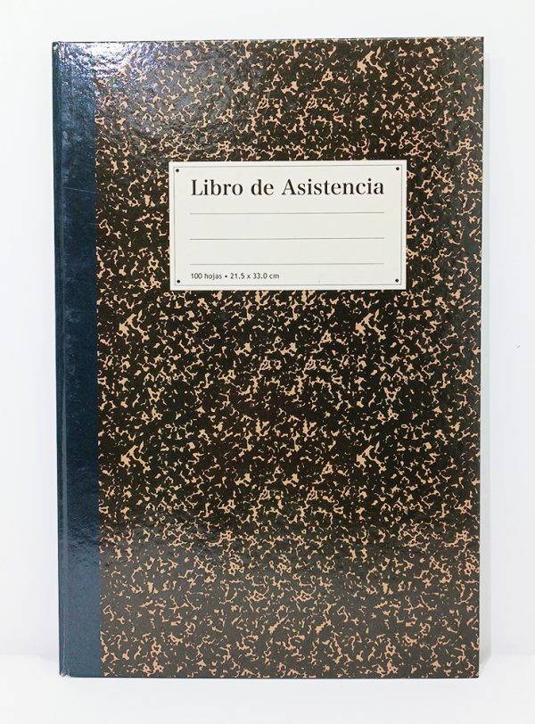 Libro de asistencia de 100 hojas ABC tamaño oficio