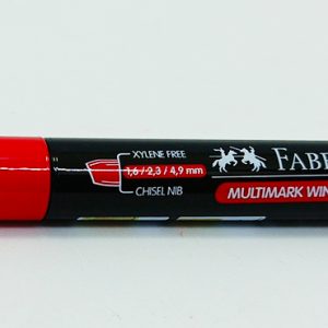 Marcador permanente FABER CASTELL 54 E Rojo punta biselada