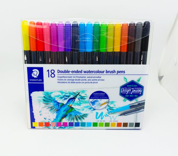 Marcador punta Pincel 18 col. STAEDTLER Marsgraphic duo, Dos puntas 3001 TB18 - Imagen 2