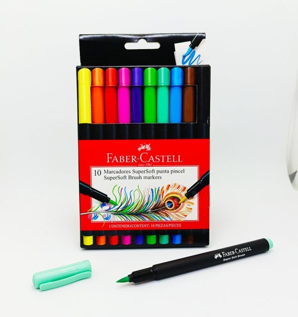 Marcador punta Pincel 10 col. Faber Castell Soft 556010