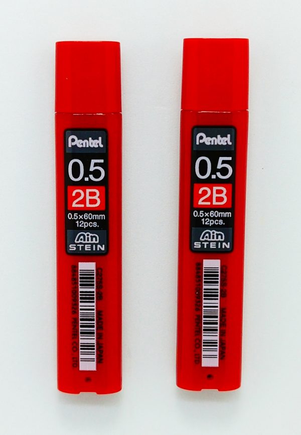 Minas 0.5 2B PENTEL C275S de 12 unidades.