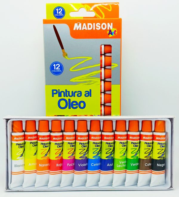 Oleos de 12 colores MADISON 2138 tubos de 12 mls. - Imagen 3
