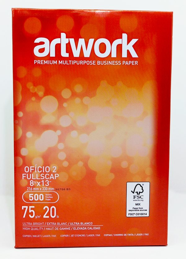 Papel bond blanco Oficio de 75 grs ARTWORK