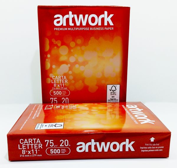 Papel bond blanco Carta de 75 gramos ARTWORK - Imagen 2
