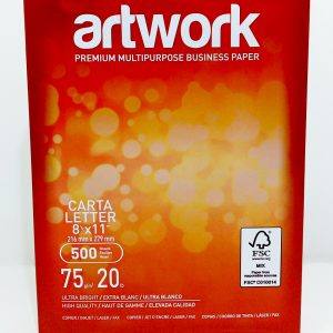 Papel bond blanco Carta de 75 gramos ARTWORK