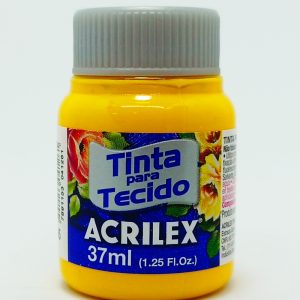 Pintura ACRILEX P/Tela Nº 505 37 ml T/ ploma Amarillo Oro