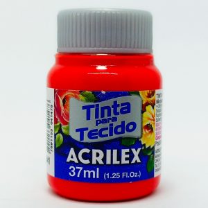 Pintura ACRILEX P/Tela Nº 541 37 ml T/ ploma Rojo Vivo
