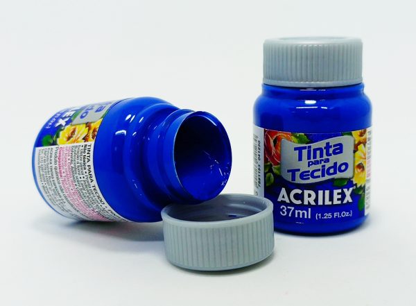 Pintura ACRILEX P/Tela Nº 502 37 ml T/ plomo Azul Cobalto - Imagen 2