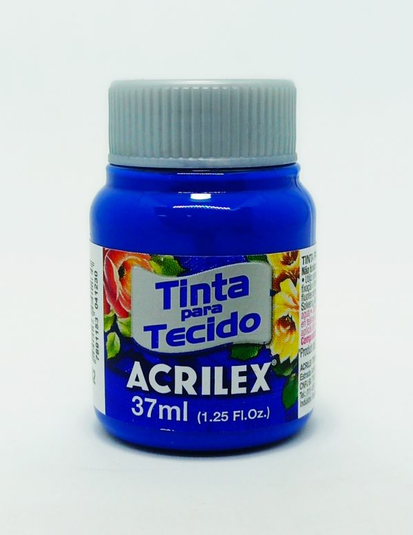Pintura ACRILEX P/Tela Nº 502 37 ml T/ plomo Azul Cobalto