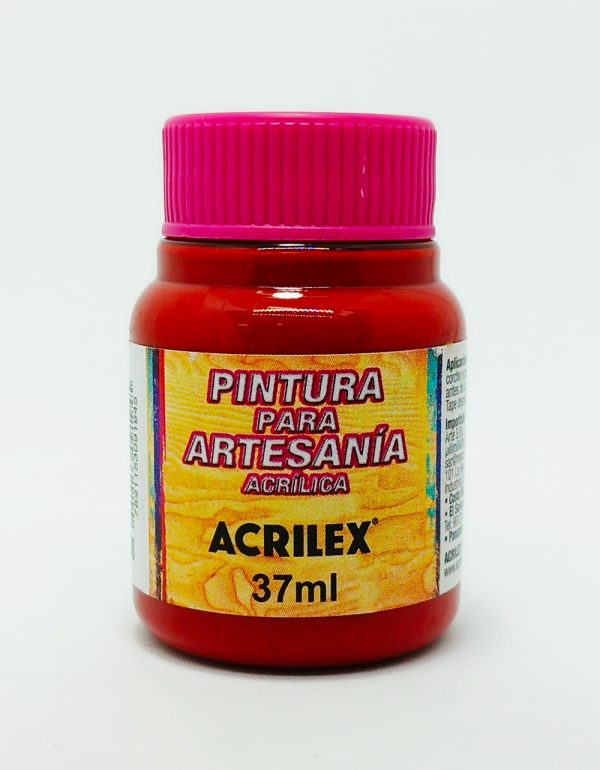 Pintura ACRILEX PVA (Artesanato) Nº 508 37 mls. Rojo Escarlata