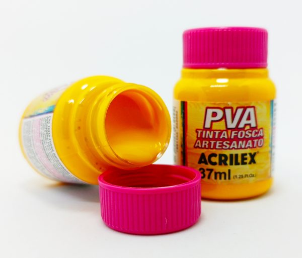 Pintura ACRILEX PVA (Artesanato) Nº 505 37 mls Amarillo Oro - Imagen 2