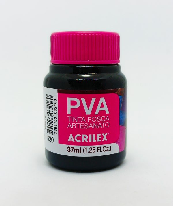 Pintura ACRILEX PVA (Artesanato) Nº 520 37 mls Negro