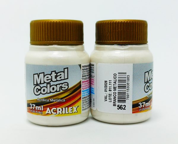 Pintura ACRILEX PVA Metálica Nº 562 37 mls Blanco - Imagen 3