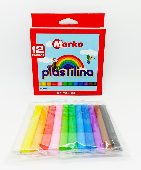 PLAS0004 Plastilina 12 colores MARKO MCT-012 - Imagen 2