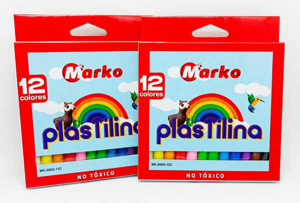 PLAS0004 Plastilina 12 colores MARKO MCT-012 - Imagen 3