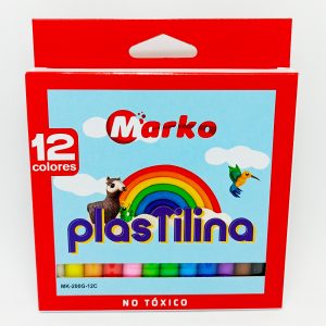 PLAS0004 Plastilina 12 colores MARKO MCT-012