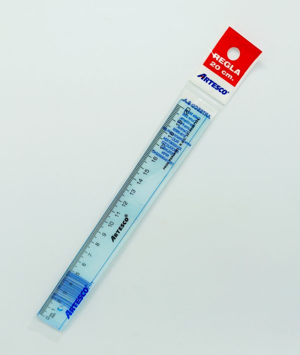 Regla Plástica 20 cms ARTESCO Cristal