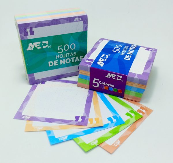Repuesto de papel de colores para cubo 9 x 9 cms. ABC - Imagen 2
