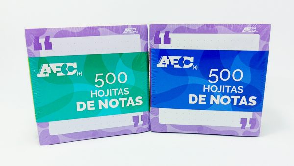 Repuesto de papel de colores para cubo 9 x 9 cms. ABC