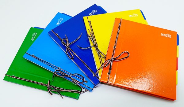 Tapas de carpeta de cartón plastificado LIDER con separador Pleno