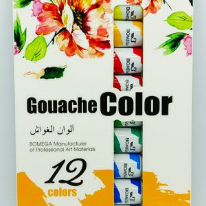 Tempera de 12 colores BIANYO/BOMEGA Guache en tubos de 12 mls.