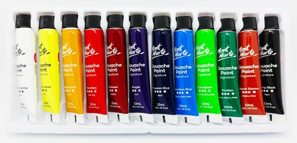 Tempera de 12 colores MONT MARTE Guache t/12 mls PMHS0028 - Imagen 2