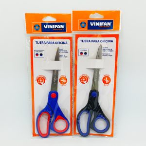 Tijera VINIFAN de oficina Azul y negro Super flex 20