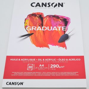 Block de Dibujo A-4 CANSON GRADUATE P/Oleo y Acrílico 250 gramos con 20 hojas 10380