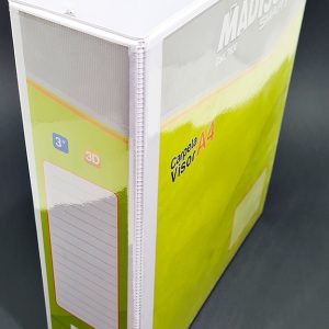 Cartapacio de tres perforaciones 3" A/4 con visor Madison
