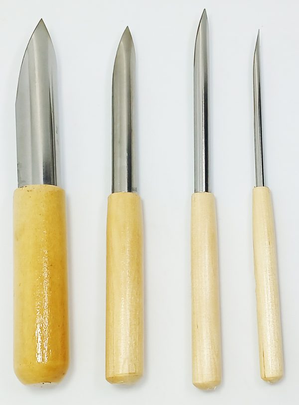 Debastador de 4 unid. de metal mango de madera tipo punzón Bomeijia - Imagen 3