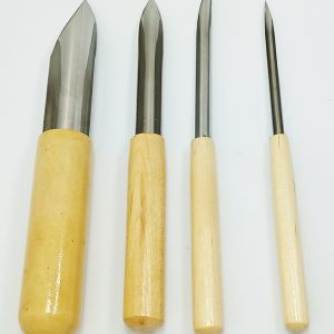 Debastador de 4 unid. de metal mango de madera tipo punzón Bomeijia