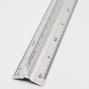 Escalimetro Triangular 30 cms. POINTER de aluminio AR 5-48 de 6 escalas.