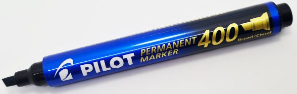 Marcador permanente PILOT SCA-400 -B p/Biselada Azul - Imagen 2