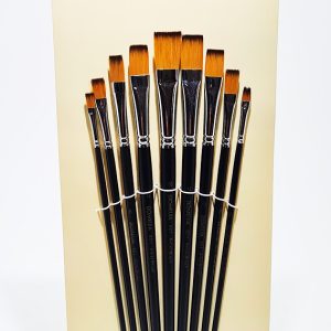 Pincel Set Plano 9 piezas BOMEIJIA pelo sintético Mango largo AR-2-17 P