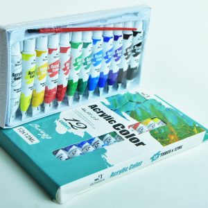 Pintura Acrílica 12 colores BOMEGA de 12 mls.