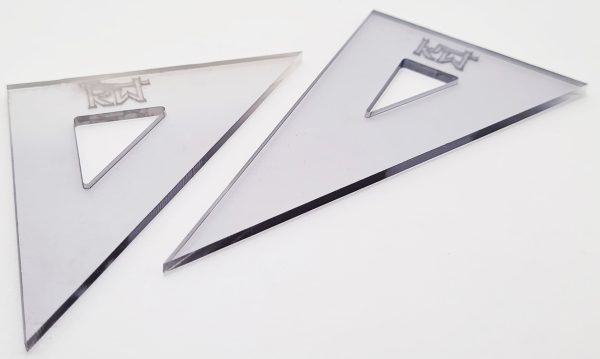 Escuadra de Acrílico KM de 25 cm sin bisel