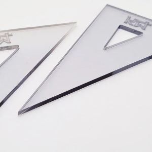 Escuadra de Acrílico KM de 45 cm sin bisel