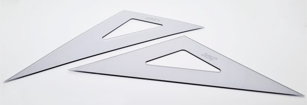 Escuadra de Acrílico KM de 60 cm con bisel