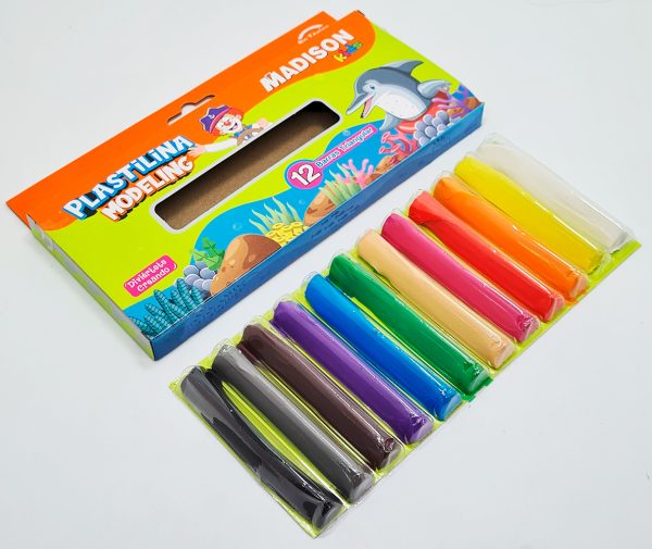 Plastilina 12 colores MADISON Triangular - Imagen 2