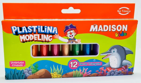 Plastilina 12 colores MADISON Triangular