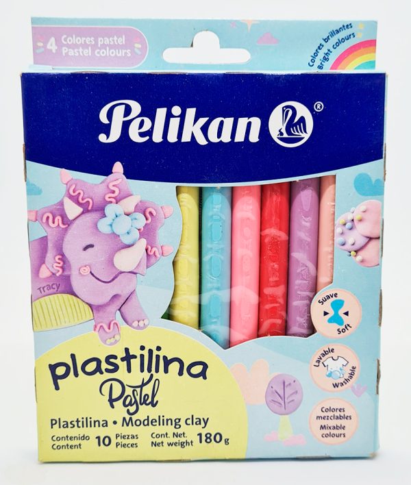 Plastilina 10 colores PELIKAN Pastel México