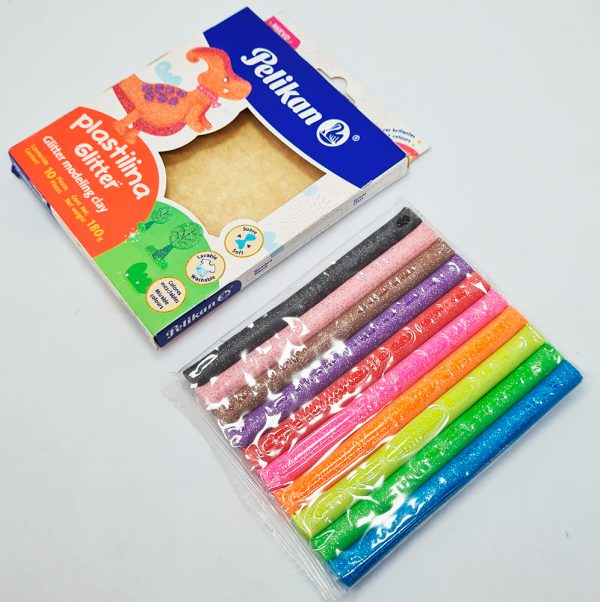 Plastilina 10 colores PELIKAN Glitter México - Imagen 2